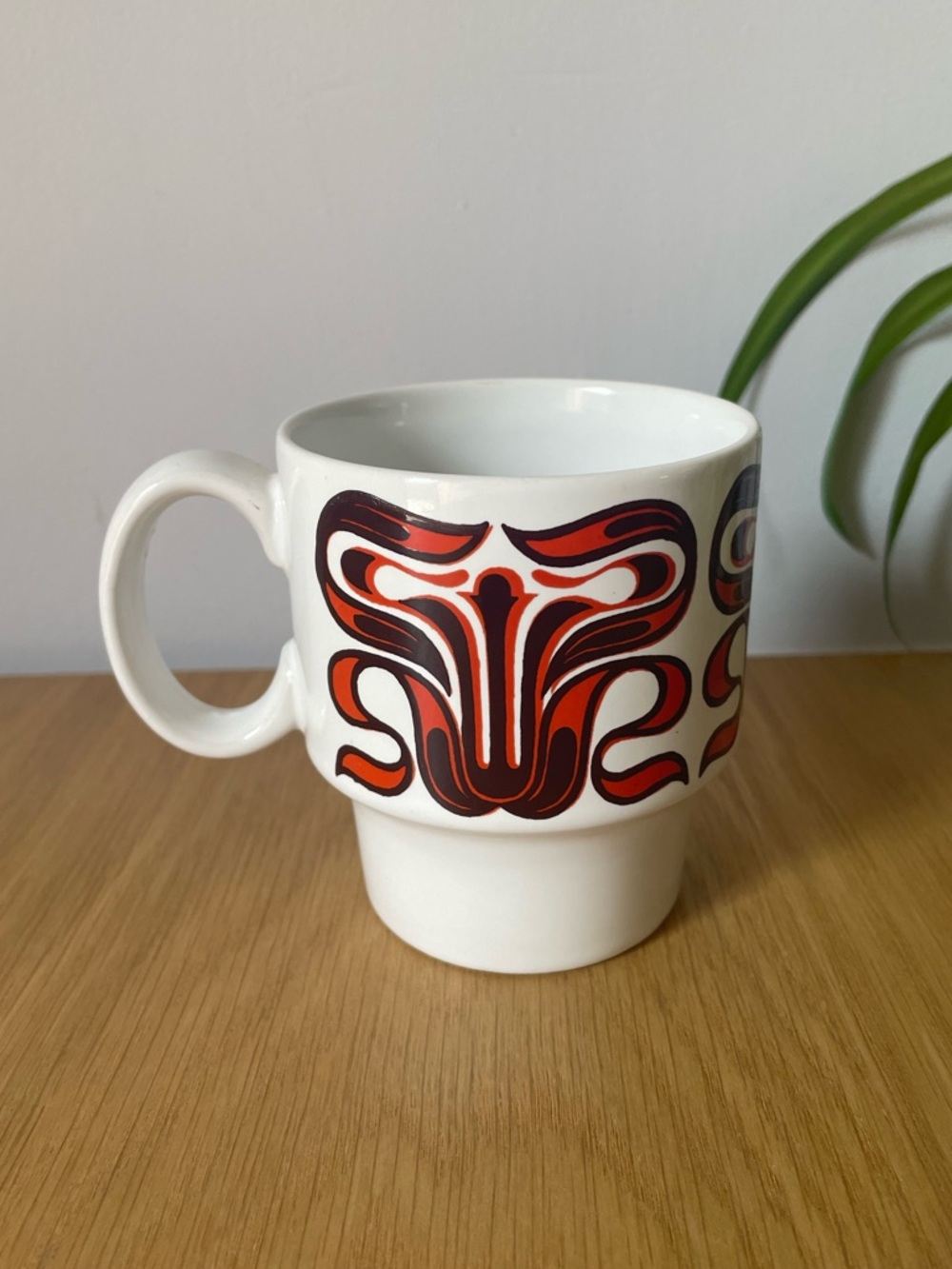 Vintage MCM Royal Alma Ironstone Stacking Mug